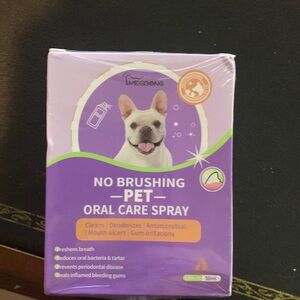 No brush pet oral care spray